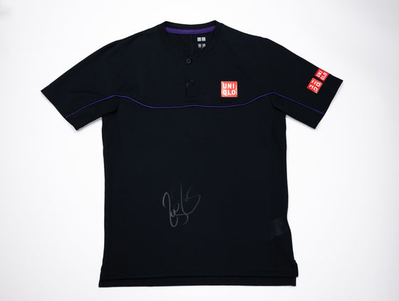 Roger Federer Signed Uniqlo Tennis Shirt Genuine Signature Wimbledon AFTAL COA