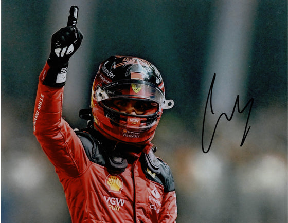 Carlos Sainz Jr. Signed 10X8 Photo Ferrari Formula One F1 AFTAL COA (3507)
