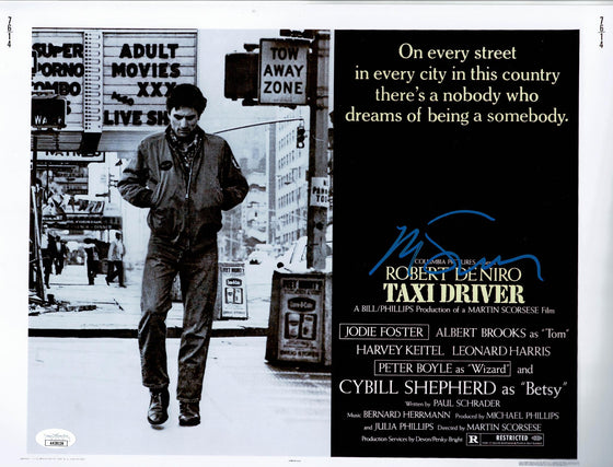 Martin Scorsese Signed 18X12 Photo Movie Poster Taxi Driver JSA AK28139 COA