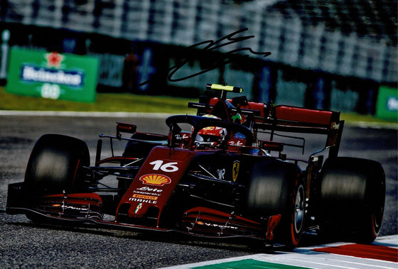 Charles Leclerc Signed 12X8 Photo Formula 1 Ferrari Genuine AFTAL COA (3543)