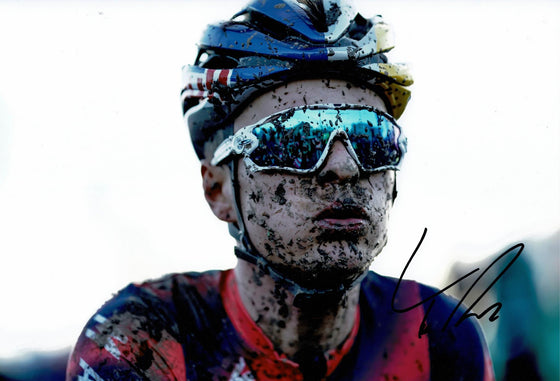 Tom Pidcock Signed 12X8 Photo Team GB Ineos Grenadiers MTB XC AFTAL COA (E)