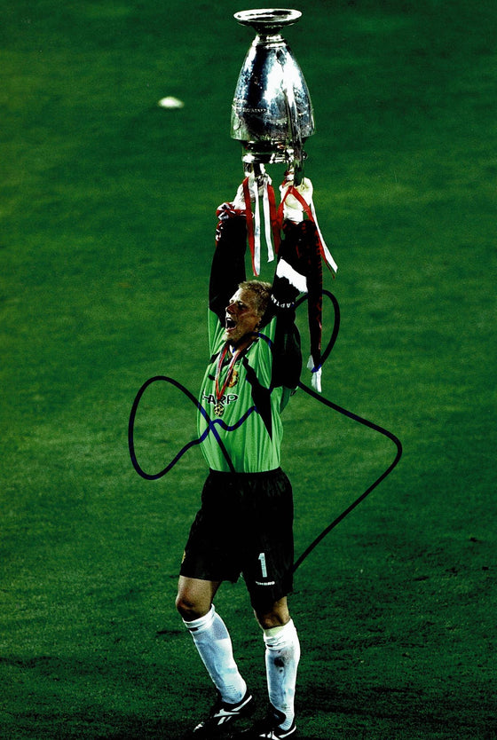 Peter Schmeichel Signed 12X8 Photo Manchester United GENUINE AFTAL COA (1822)