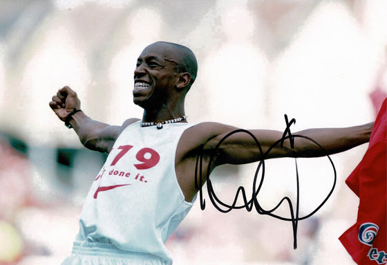 Ian Wright Signed 12X8 Photo Arsenal F.C. Genuine Signature AFTAL COA (1508)