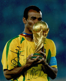  Cafu SIGNED 10X8 PHOTO BRAZIL World Cup Winner Genuine Autograph AFTAL COA (1147