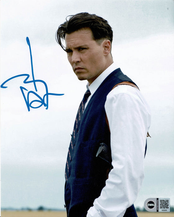Johnny Depp Signed 10X8 Photo Public Enemies SWAU S25245 TPA COA (7232)