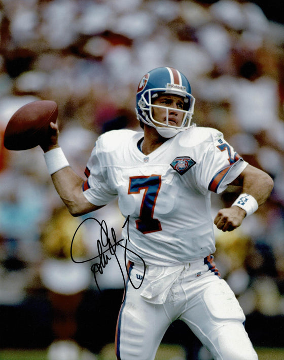 John Elway Signed 11X14 Photo Denver Broncos Genuine Signature AFTAL COA (F)