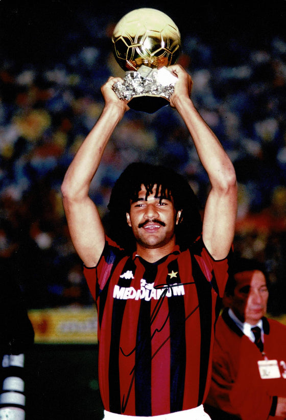 Ruud Gullit Signed 12X8 Photo AC Milan Genuine Signature AFTAL COA (1750)