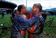  Paul Gascoigne & Ian Wright Signed 12X8 Photo Photo Proof AFTAL COA (9101)
