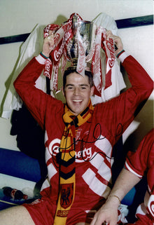  Jamie Redknapp Signed 12X8 Photo Liverpool Genuine Signature AFTAL COA (1694)