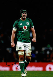  Caelan Doris Signed 12X8 Photo Leinster & Ireland Rugby AFTAL COA (2101)