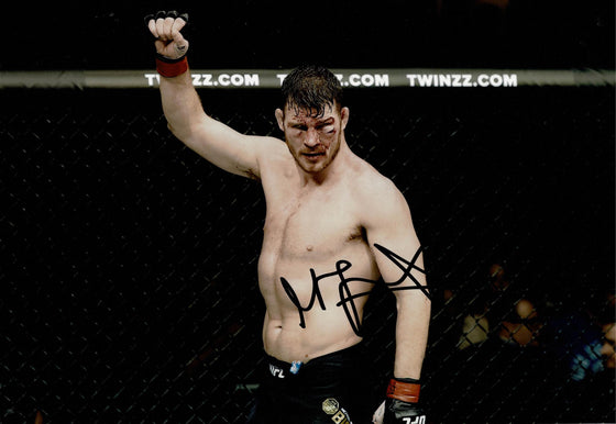 Michael Bisping Signed 12X8 Photo UFC Genuine Signature AFTAL COA (O)