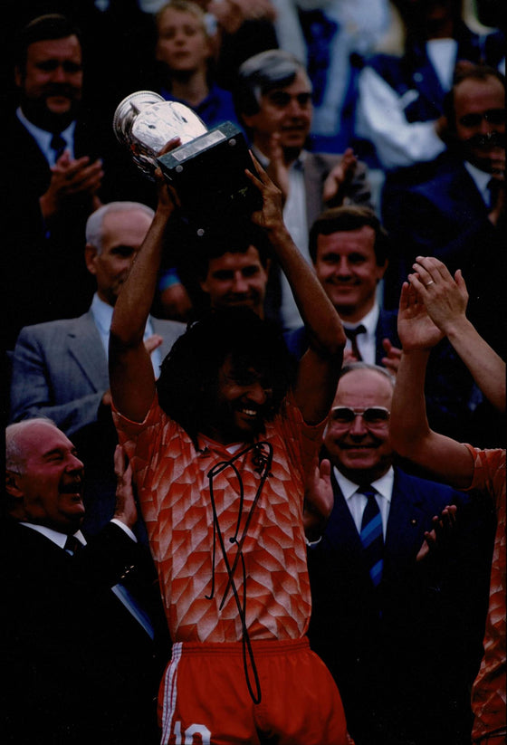 Ruud Gullit Signed 12X8 Photo Netherlands Genuine Signature AFTAL COA (1742)