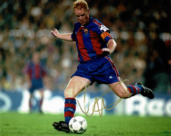 Ronald Koeman Signed 10X8 Photo FC Barcelona Genuine Signature AFTAL COA (1115)
