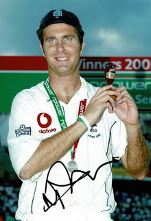  Michael Vaughan Signed 12X8 Photo 2005 Ashes Winning Captain AFTAL COA (2597)