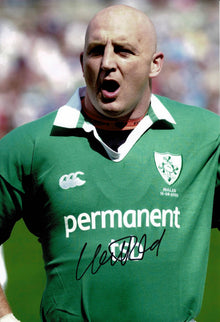  Keith Wood Signed 12X8 Photo Lions Munster & Ireland Rugby AFTAL COA (2157)