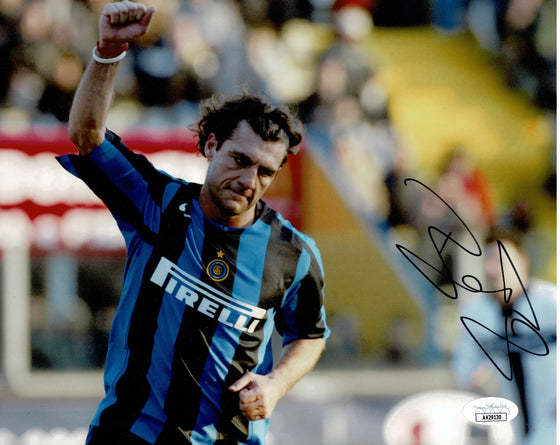 Christian Vieri Signed 10X8 Italy Genuine Signature AK29130 JSA COA (1177)