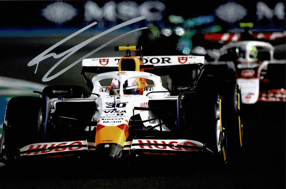 Isack Hadjar F1 Signed 10x8 Photo – JSA AK28224 COA – Formula 1 Autograph (3591)