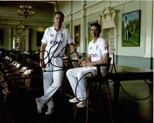  Stuart Broad & James Anderson Signed 10X8 Photo England Cricket AFTAL COA (2528)