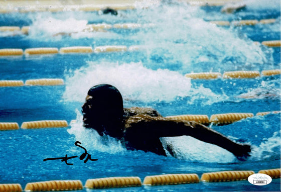 Mark Spitz Signed 12X8 PHOTO Olympic USA Genuine Signature AK29301 JSA COA