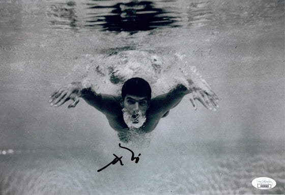 Mark Spitz Signed 12X8 PHOTO Olympic USA Genuine Signature AK29303 JSA COA