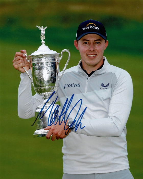 Matthew Fitzpatrick Signed 10x8 Photo US Open Champion Golf COA (3003)