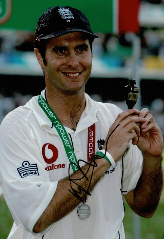 Michael Vaughan Signed 12x8 England Cricket Photo – 2005 Ashes – AFTAL COA (2604