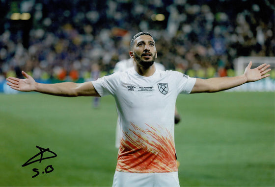 Said Benrahma Signed 12x8 West Ham United Photo Europa Conference Final COA 9009
