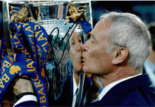  Claudio Ranieri Signed 12x8 Leicester City Photo Premier League Trophy COA 9103