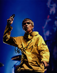  Ian Brown Autographed 10x8 Photo The Stone Roses Legend AFTAL COA Authentic