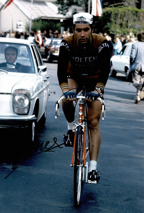 Eddy Merckx Signed 12X8 Photo Tour de France Genuine Signature AFTAL COA (K)