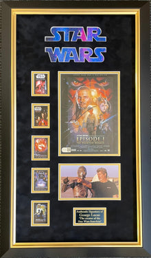  George Lucas Signed Star Wars 16x12 Luxury Framed Display SWAU S25231 COA