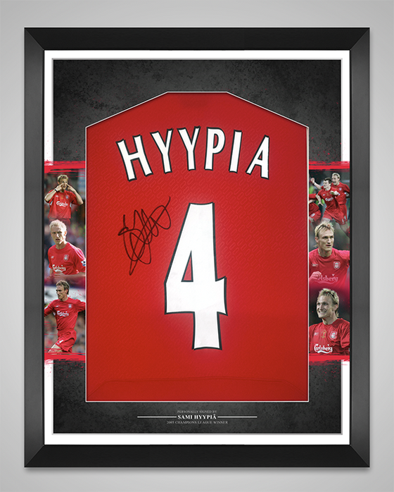 Sami Hyypia Signed & Framed Liverpool F.C. Shirt Genuine Signature AFTAL COA