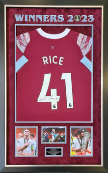  Declan Rice Signed West Ham Shirt With COA