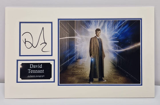 David Tennant Signed Photo Mount Display Doctor Who AFTAL COA