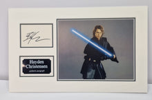 Hayden Christensen Signed Mounted PHOTO Display STAR WARS AFTAL COA
