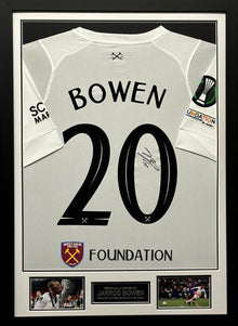  Jarrod Bowen Signed & Framed West Ham United UEFA CONFERENCE PRAGUE AFTAL COA