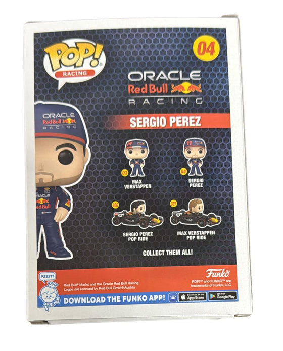 Sergio Perez Signed Funko Pop! Red Bull F1 Genuine AUTOGRAPH AK29104 JSA COA
