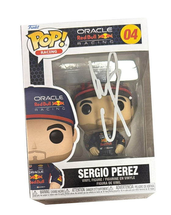 Sergio Perez Signed Funko Pop! Red Bull F1 Genuine AUTOGRAPH AK29104 JSA COA