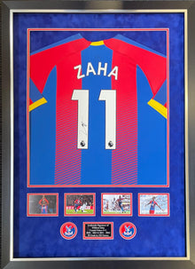  Wilfried Zaha Signed & Framed Crystal Palace Jersey Private Signing AFTAL COA