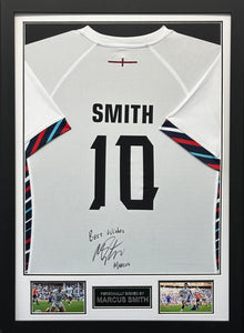  Marcus Smith Signed & Framed England Rugby Shirt Genuine Signature COA