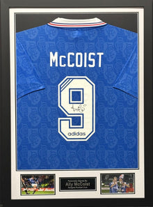  Ally McCoist Signed & Framed Glasgow Rangers Shirt Genuine Signature COA