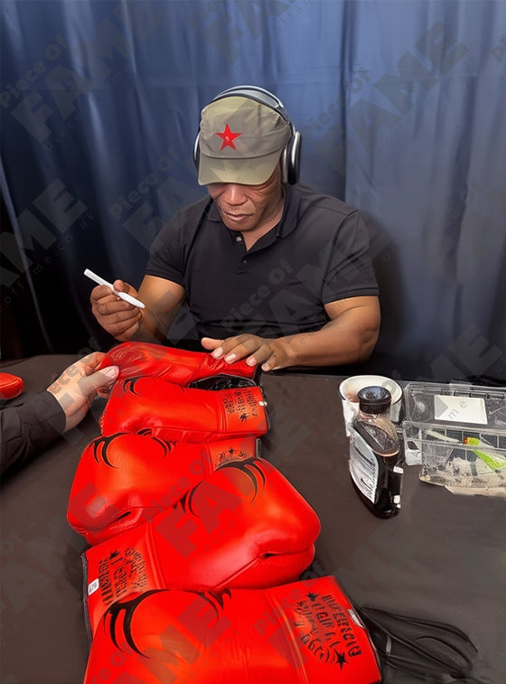 Mike Tyson Signed Red Boxing Glove | Limited Edition | Private Signing | COA