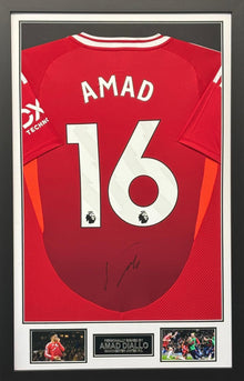  Amad Diallo Signed & Framed Manchester United F.C. Shirt Genuine Signature COA