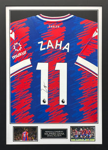  Wilfried Zaha Signed & Framed Crystal Palace F.C. Jersey Private Signing COA