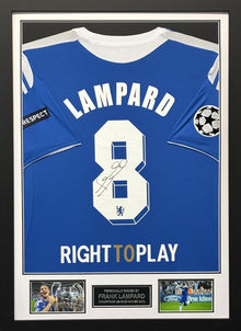  Frank Lampard Signed & Framed Chelsea 2012 Jersey Genuine Signature AFTAL COA