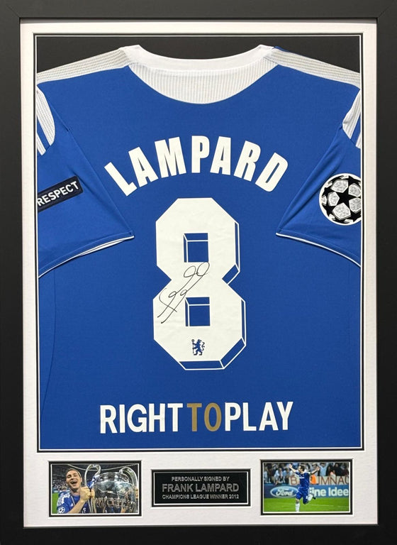 Frank Lampard Signed & Framed Chelsea 2012 Jersey Genuine Signature AFTAL COA