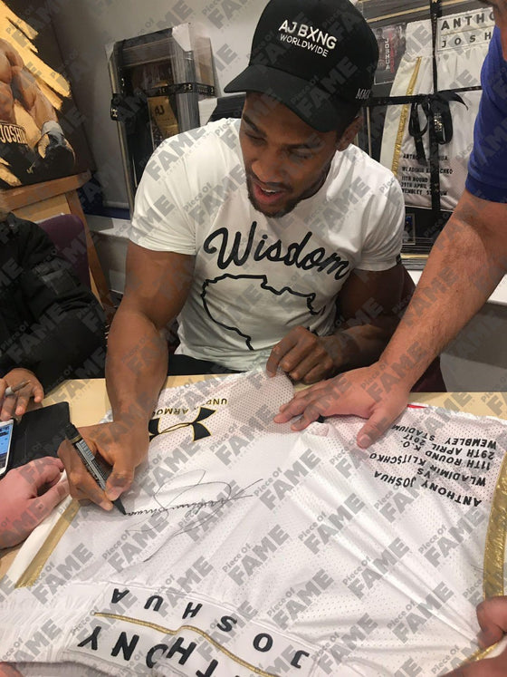 Anthony Joshua Signed Trunks AJ vs Klitschko Wembley – Private Signing – INC COA