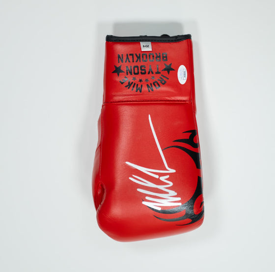 Mike Tyson Autographed Boxing Glove – JSA AK28192 COA & Proof Photo
