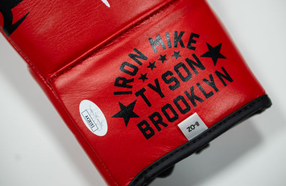 Mike Tyson Autographed Boxing Glove – JSA AK28192 COA & Proof Photo