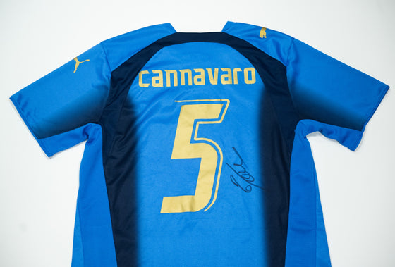 Fabio Cannavaro Signed Italy Shirt Autograph 2006 World Cup Winner AFTAL COA